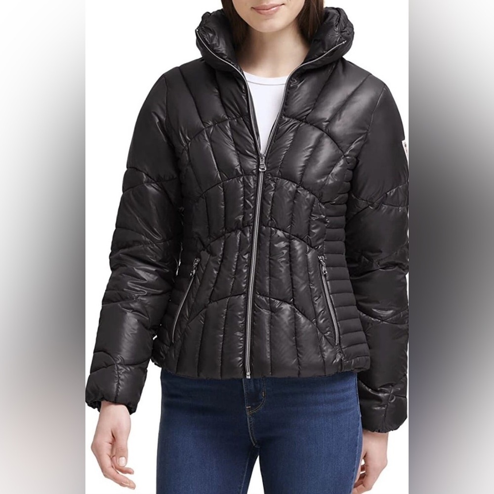 Guess Women's Black Puffer Jacket